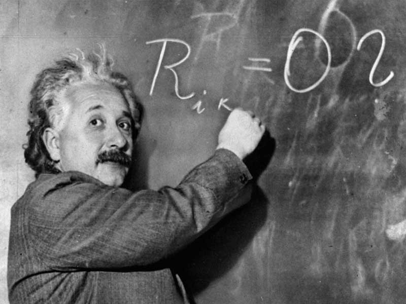 Albert Einstein At The Blackboard